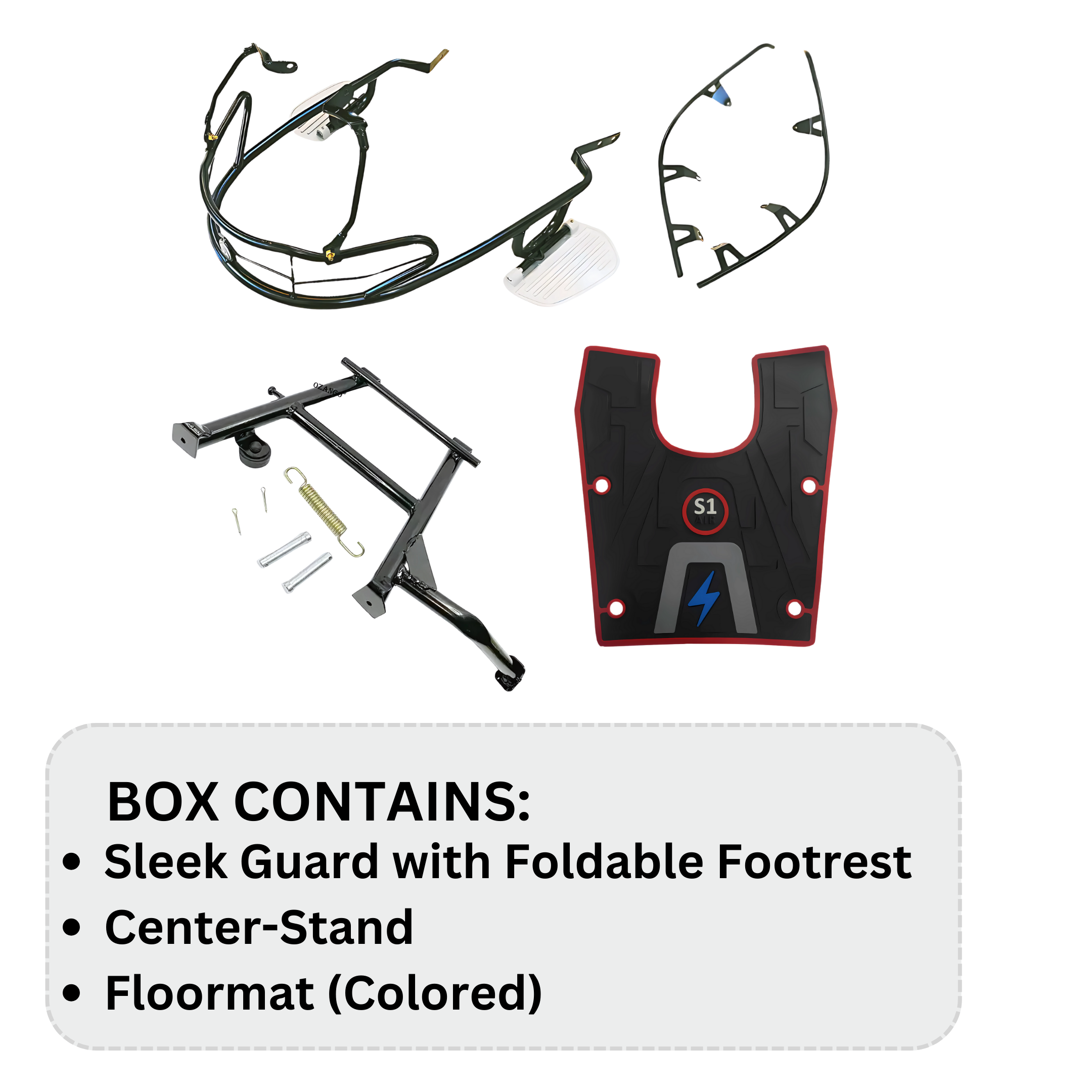 Ola Mini Combo Accessories Kit with Foldable Footrest For Ola S1, S1 Pro Gen 2, S1 Air, S1 X & X+