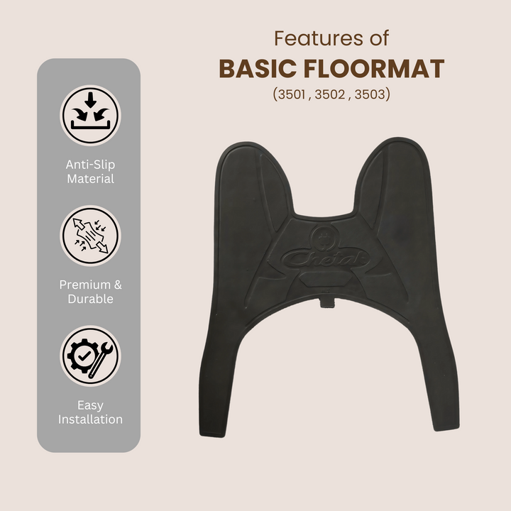 Bajaj Chetak Black Floor Mat For Chetak 3501, 3502 and 3503