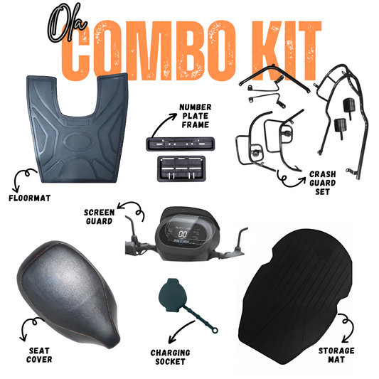 Combo Kit With Heavy Duty Crash Guard For Ola S1 Pro Gen 2, S1 Air, S1 X/X+